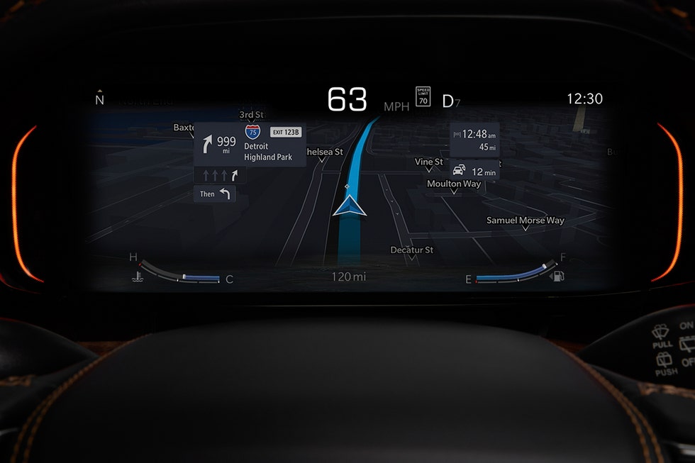 2022 Jeep Wagoneer infotainment system with navigation.