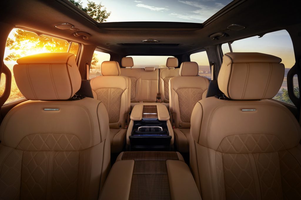2022 Jeep Grand Wagoneer leather wrapped luxurious seats