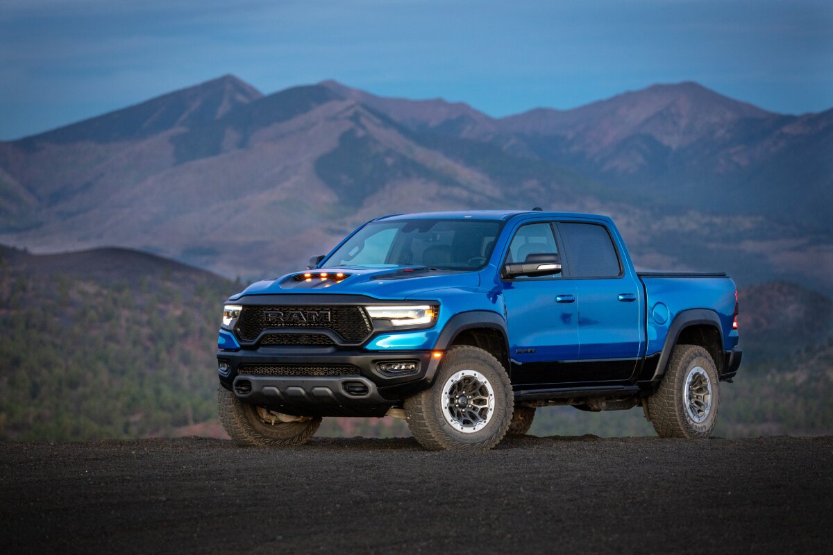 2024 RAM 1500 truck in front of moutains