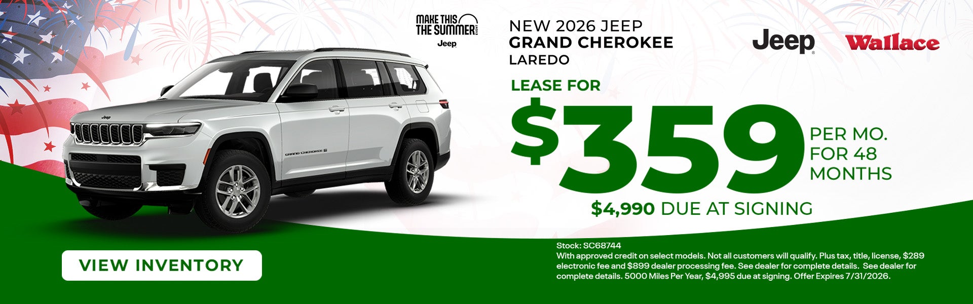 Grand Cherokee Special Offer