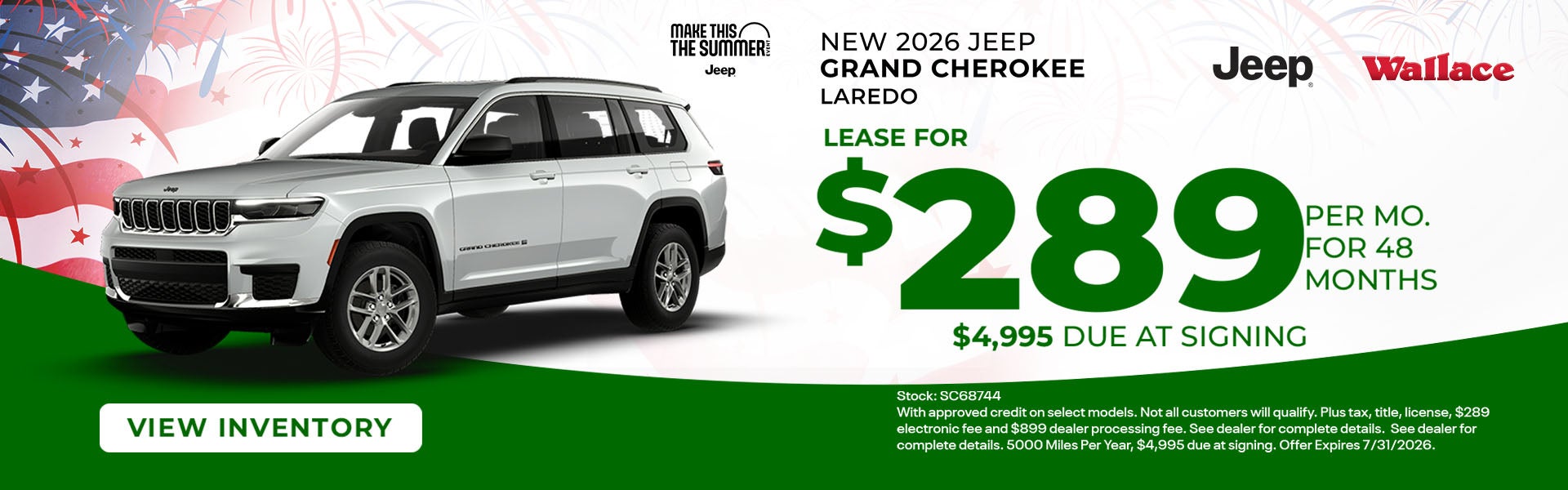 Grand Cherokee Special Offer